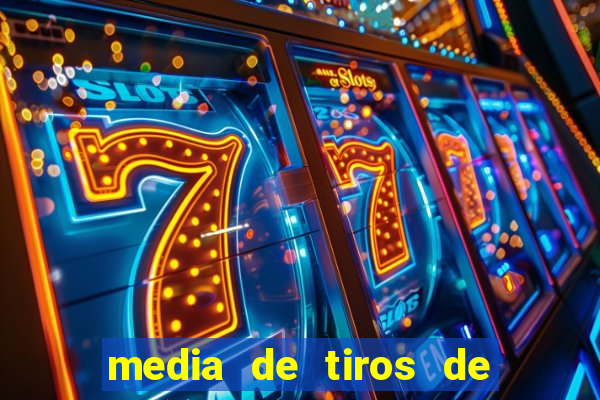 media de tiros de meta por jogo